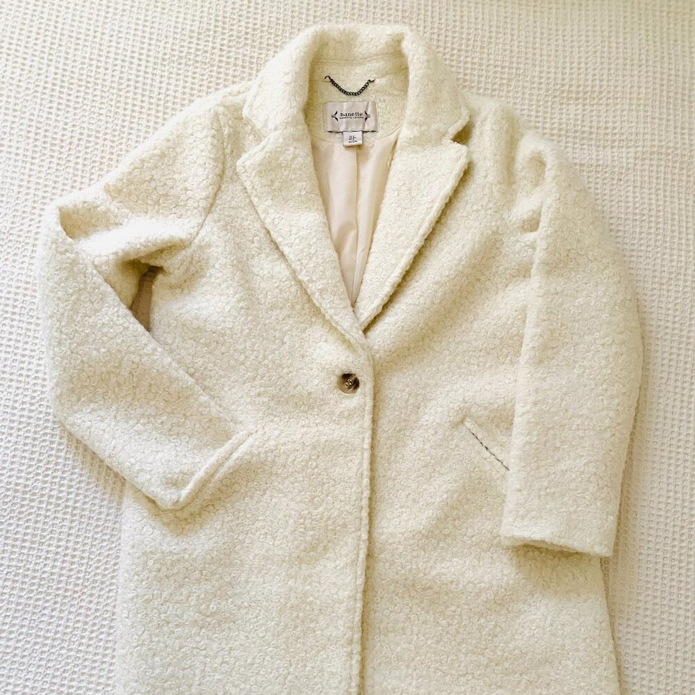 Nannette LePore Cream Teddy Coat